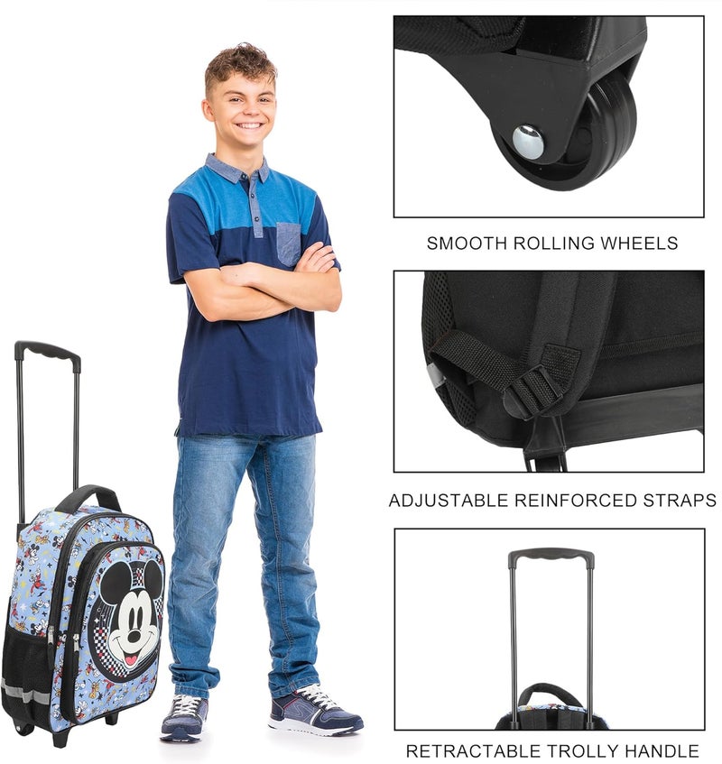 Bio World Disney Mickey Mouse Big Face 16" Rolling Travel Backpack - Image 3